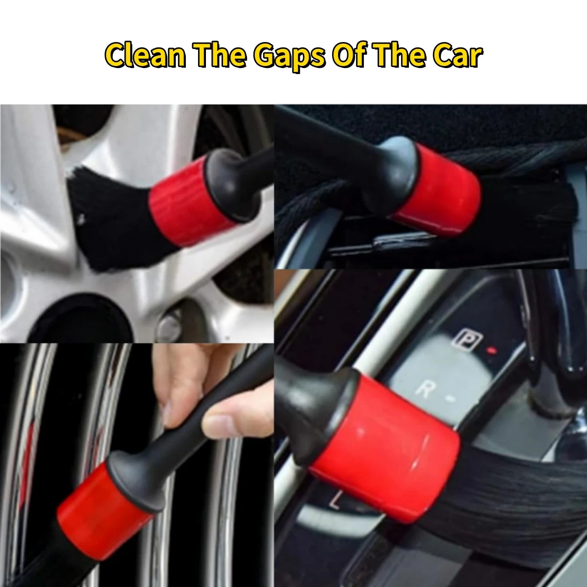 Auto Tire Wheel Detailing Brushs Set Multifunctional Car Cleaning tools for Car Rim Tire Bendable Detail Clean Easy Car Wash Too