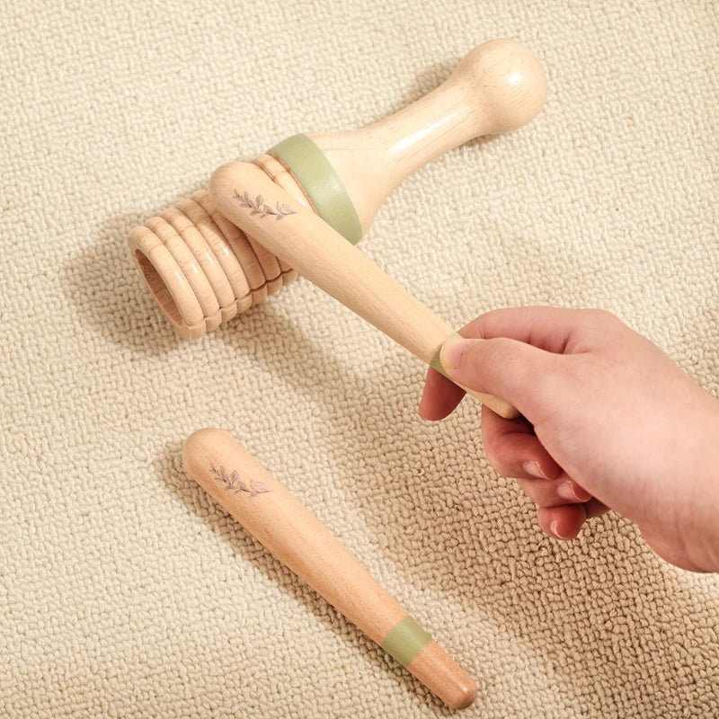 Children's Montessori Toys Baby Sensory Sound Stimulation Toy Baby's Musical Instrument Wooden Cartoon Animal Xylophone Toy Gift
