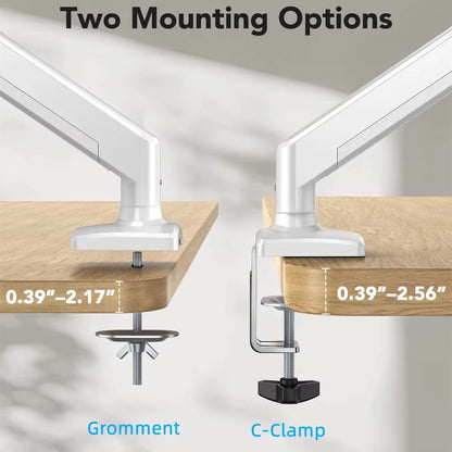 Single Monitor Mount Bracket for 14″–32″ Screens, Height Adjustable Monitor Arm with C-Clamp, Home Office Monitor Stand