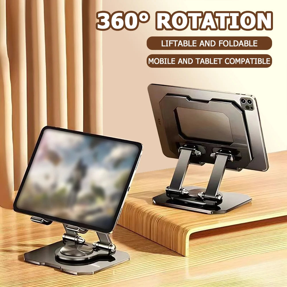 360° Rotatable Tablet Stand Adjustable Foldable Desktop Stand Holder Compatible For 4.7-12 Inch Ipad Pro/Air/Min Laptop Tablet