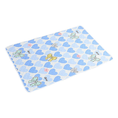80x120cm cartoon heart, urine separator pad, waterproof, washable, replaceable, night and menstrual protection for baby care
