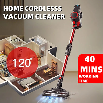 Cordless Vacuum Cleaner, 35KPA Handheld Vacuum Cleaner, Battery-powered Vacuum Cleaner For Pet Hair With 4000mAh Batteries, Handheld And Vertical Lightweight 6 In 1 Handheld Vacuum Cleaner, 40 Minutes Runtime, Large Dust Cup