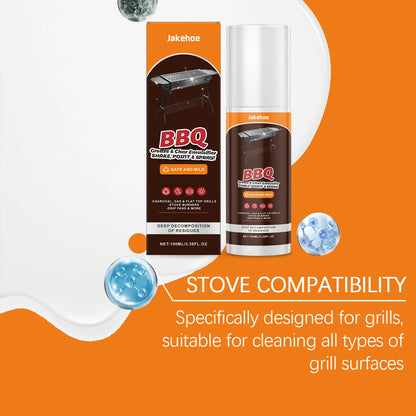 Grill Cleaner Spray for BBQ Oven Stove Grease Remover Heavy Duty Degreaser Baked On Grease Burnt On Food Outdoor Indoor 100ml