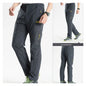 Longe Summer Quick Dry Hiking Pants Men Stretch Waterproof Tactical Pants Zipper Pockets Trousers Lightweight Fishing Pants