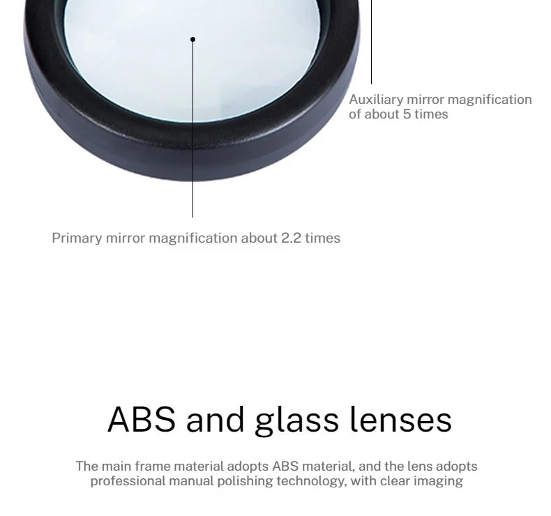 Deli High-Definition Handheld Magnifying Glass Portable Elderly Reading Aid with Dual Mirror for Identification
