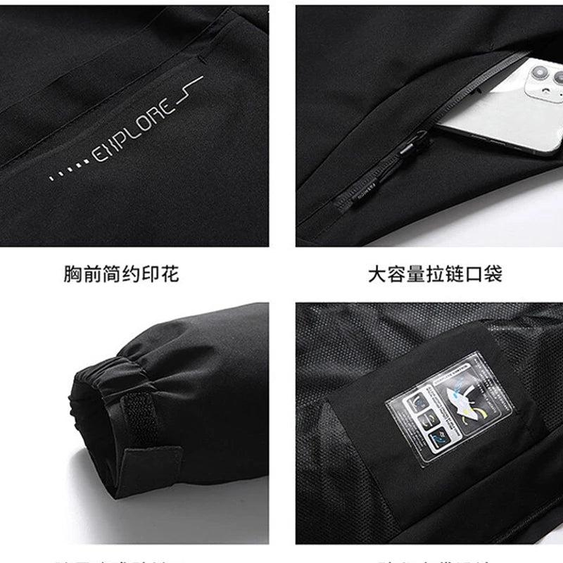 Camping Jacket Coats Men Water & Windproof Windbreaker Jacket Male Hiking Clothing Jacket Man Tops Fishing Wearing Free Shipping