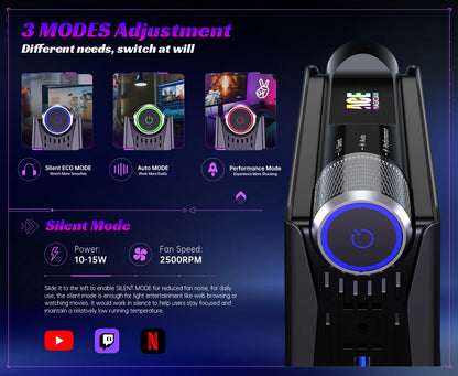 AMR5 Mini PC AMD Ryzen 7 5700U 16GB DDR4 512GB SSD Desktop Computer,WiFi6/BT5.2, 4K UHD, RGB Lights 3 Adjustable Mode Gaming PC