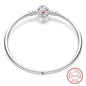 Bracelet Silver 925 Original 17-20CM Star Moon Sun Four Leaf Clover Green Zircon Bracelets Fit DIY Charms Birthday Jewelry Gifts