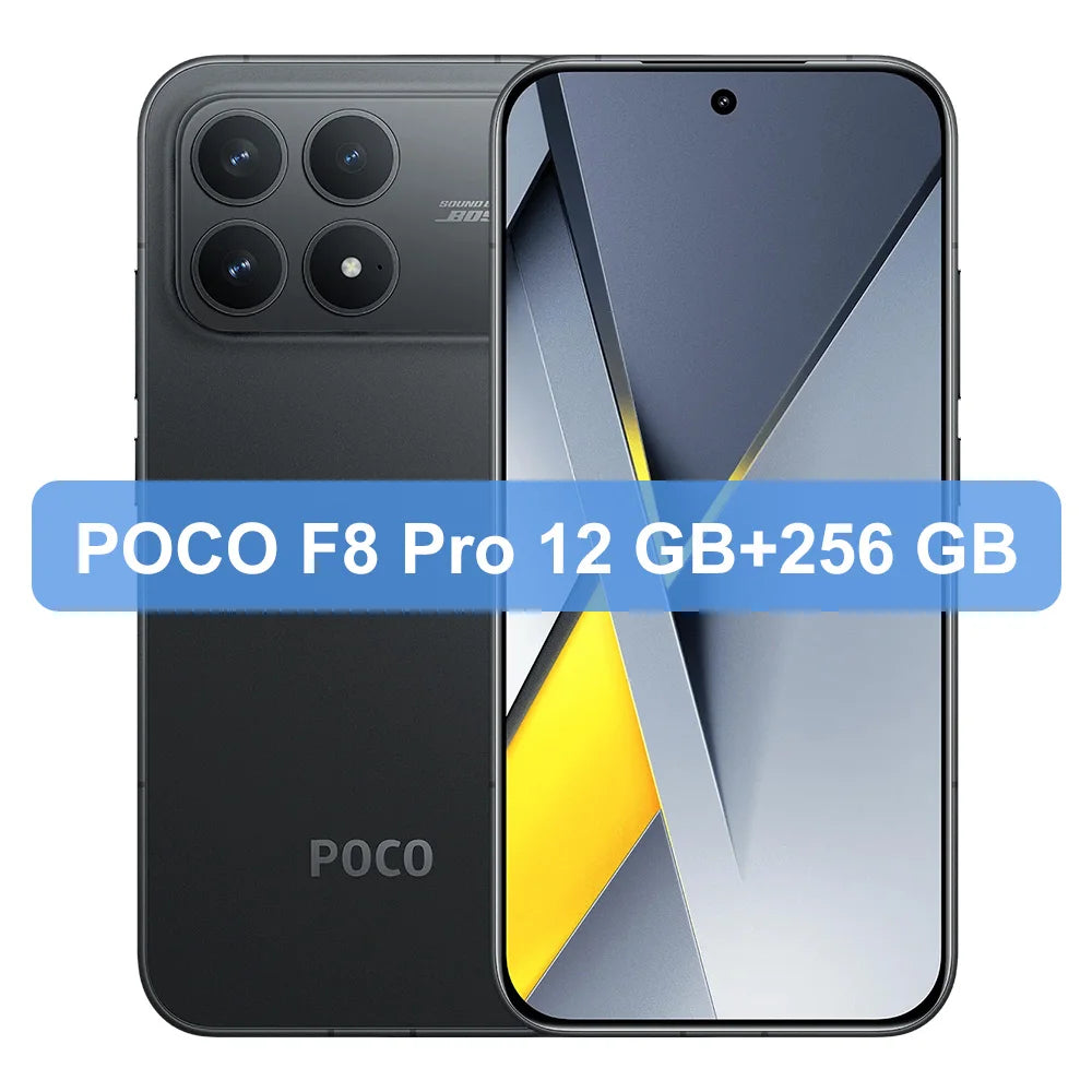 Global Version POCO F8 Pro 5G Smartphone Snapdragon® 8 Elite 6.59" Eye-care AMOLED display 6210mAh 100W HyperCharge IP68 NFC
