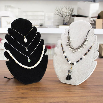 High-grade Velvet Necklace Display Stand Jewelry Showing Board Pendant Organizer for Jewellry Store Display Stand