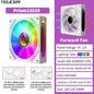 TEUCER 1PCS Prism12025 PC Case Fan 120mm 5V 3Pin ARGB Cyclic Mirror Light Effect PWM 800 to 2000RPM Cooling Fan