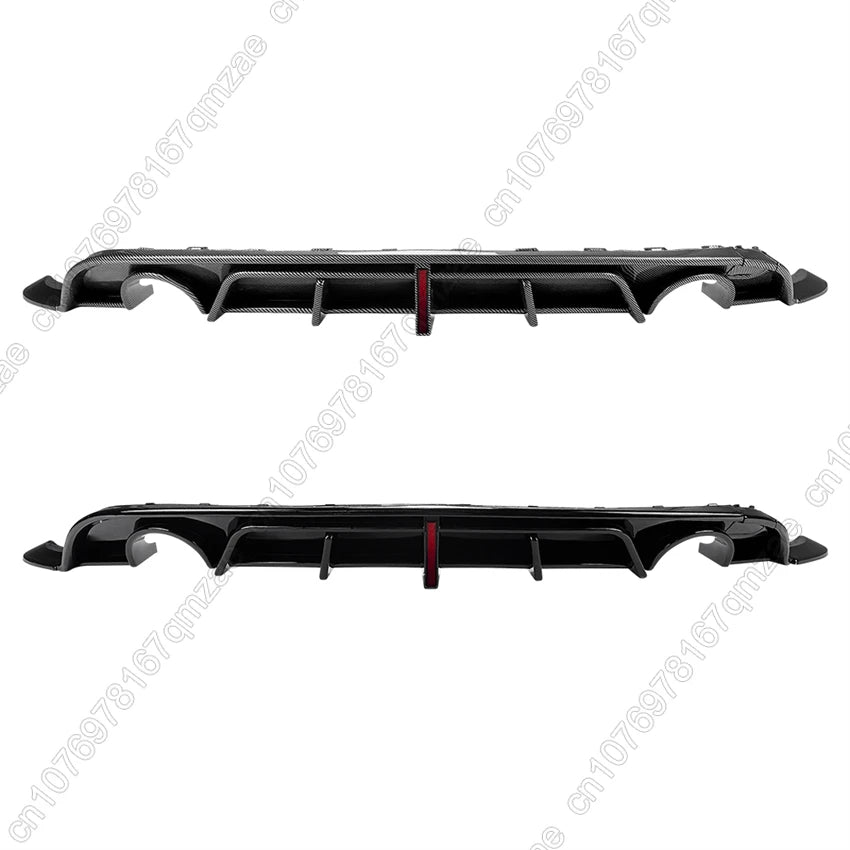 With Led Light Car Rear Bumper Diffuser For VW Golf 6 MK6 Standard TDI TSI 2008-2013 Rear Spoiler Splitters ABS Body kits Tuning
