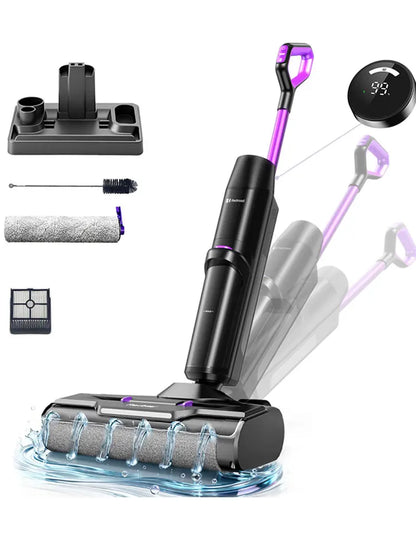 Redroad H15 Wet Dry Vacuum Cleaner 20000Pa,35Mins Runtime Cordless Vacuum Cleaner, Cordless Vacuum and Mop All in One,Self-Cleaning for Hard Floors Sticky Messes and Pet Hair