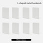 Bookends 6 Pair, White Metal Book Ends, Bookends for Shelves, Book Stopper for Heavy Books, Book Dividers for Home Office