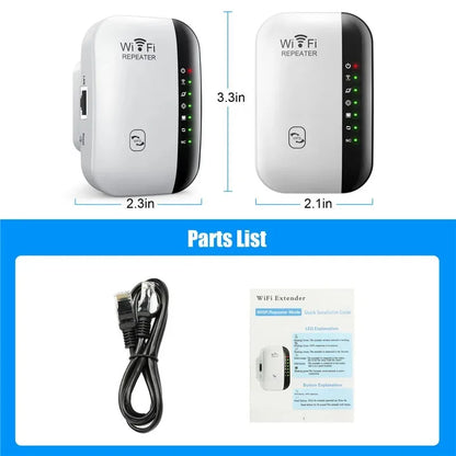 kebidumei 300Mbps WIFI Repeater Remote Wi-Fi Amplifier 802.11N WiFi Signal Booster Network Amplifier 4/7 Light Wireless Repeater