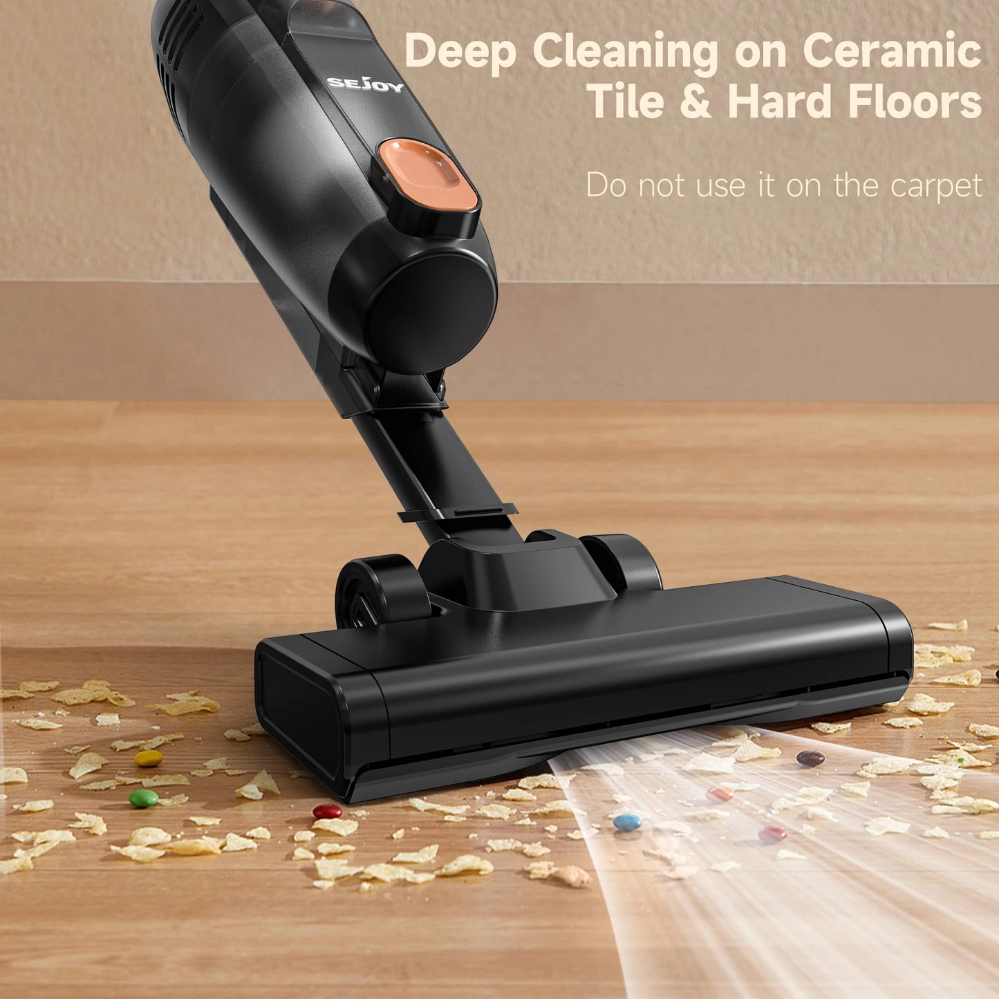 Sejoy 110/220v Corded Vacuum Cleaners 15Kpa Powerful Suction 600W Motor Stick Handheld Vacuum Cleaner for Home Pet Hair Carpet
