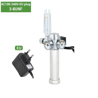 Aquarium CO2 Regulator Solenoid Valve Bubble Counter Small Gas Bottle 3-8UNF with Sleeve Fish Tank CO2 Pressure Reducing Valve