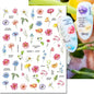 3d Nail Art Decals Elegant White RoyalBlue Roses Flowers Adhesive Sliders Nail Stickers Decoration For Nail Manicure