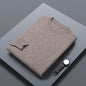 Classic Solid Color Men's O-neck Sweater Autumn Winter 100% Merino Wool Knitted Pullover Long Sleeve Warm Loose Casual Men Tops