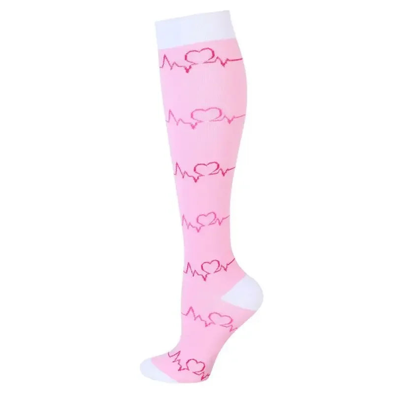 New Men Women Compression Socks for Leggings Running Marathon Pressure Soccer Adult Socks Network Red Pressure Nurse Men Socks
