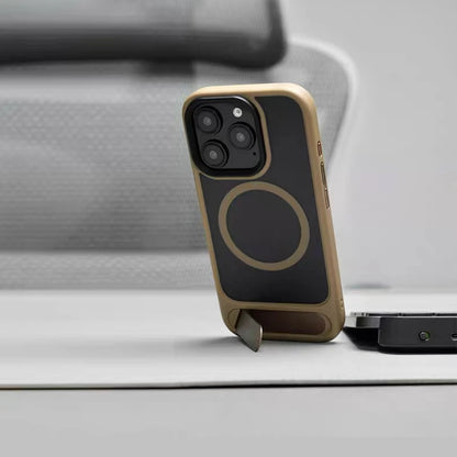 Invisible Folding Stand for Magsafe Magnetic Case For iPhone 17 Pro Max 17Pro Air Matte Skin Feel Wireless Charging Hard Cover