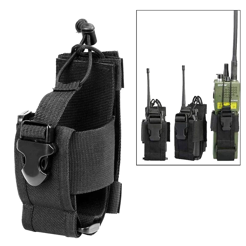New Tactical Adjustable Walkie Talkie Holder Radio Pouch Hunting Interphone Hanging Bag Outdoor Nylon Molle Radio Pouch