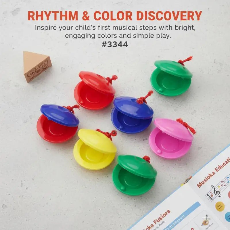 3/5/15/25Pcs Plastic Music Castanets Orff Instruments Festival Party Entertainment Prop Percussion Instrument Rhythm Cultivation