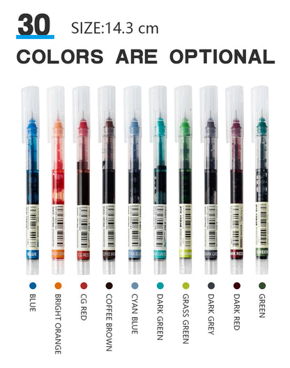12 Color/set Student School Office Stationery Fine Nib Gel Pen Big Ink Capacity Ballpoint Pen Straight Liquid Rollerball Pen
