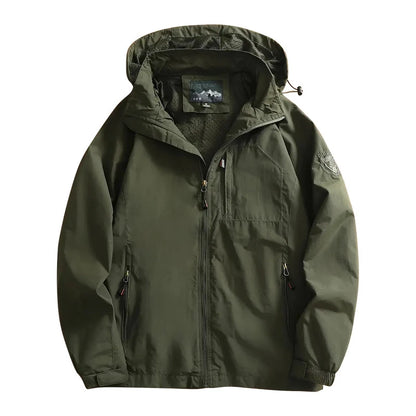 Autumn Men's Hiking Waterproof Jackets Men Outdoor Quick Dry Climbing Hooded Coats Men Sports Breathable Windbreaker Jackets 5XL