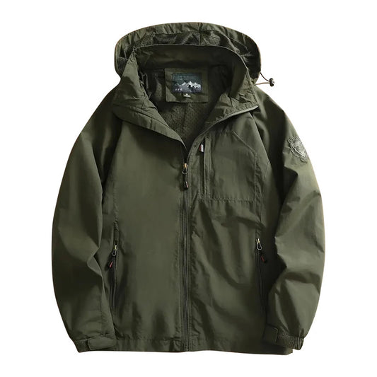 Autumn Men's Hiking Waterproof Jackets Men Outdoor Quick Dry Climbing Hooded Coats Men Sports Breathable Windbreaker Jackets 5XL