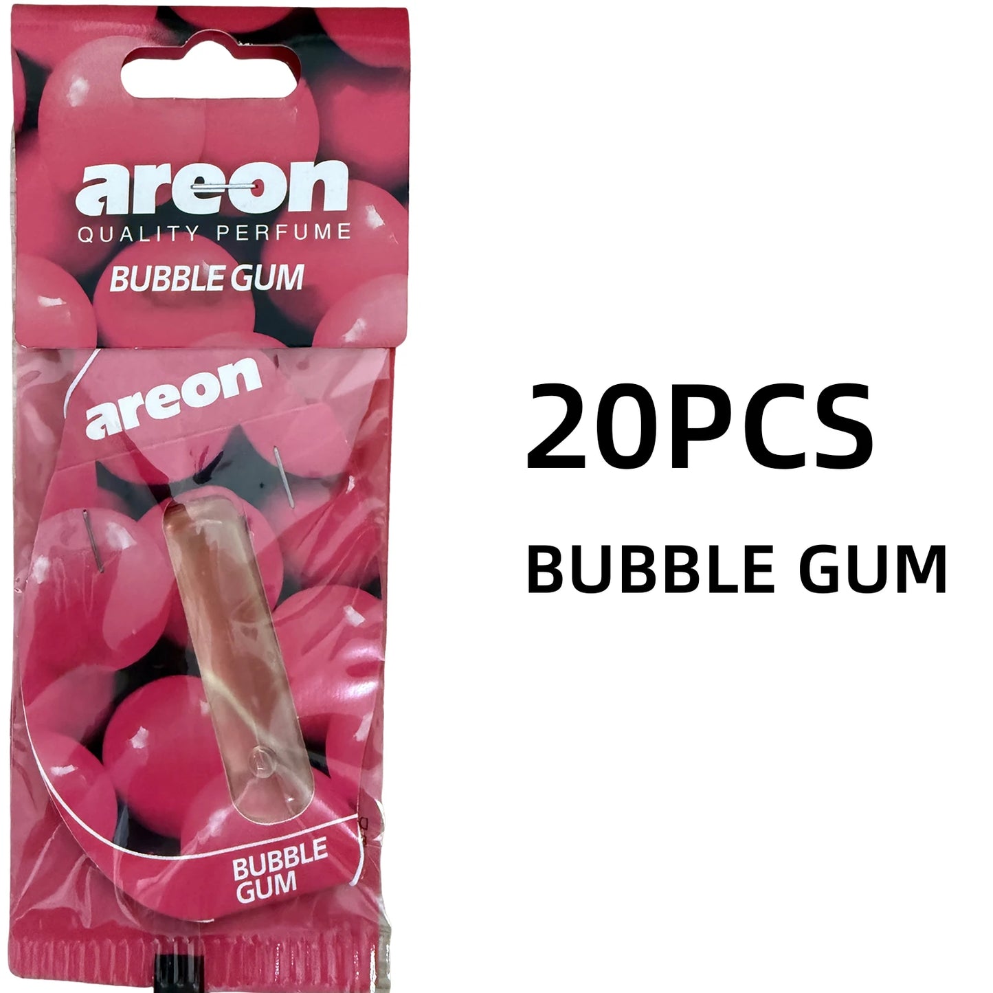 Areon 5/20pcs BUBBLE GUM Scent Car Air Freshener, Natural Tea-Scented Paper, Car-Mounted Hanging Type, Car Interior Accessories