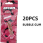 Areon 5/20pcs BUBBLE GUM Scent Car Air Freshener, Natural Tea-Scented Paper, Car-Mounted Hanging Type, Car Interior Accessories