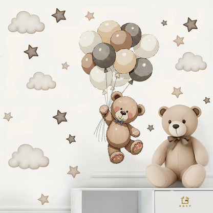 Cute Forest Animals Wall Stickers for Kids Rooms Children Boys Girls Baby Room Decoration Nursery Wallpaper Vinyl Elephant Lion