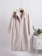 TARUXY Winter Loose Mink Velvet Imitation Fur Splicing Long Coat Fur Suit Collar Women's Coat High Street Fashion Lady Overcoat