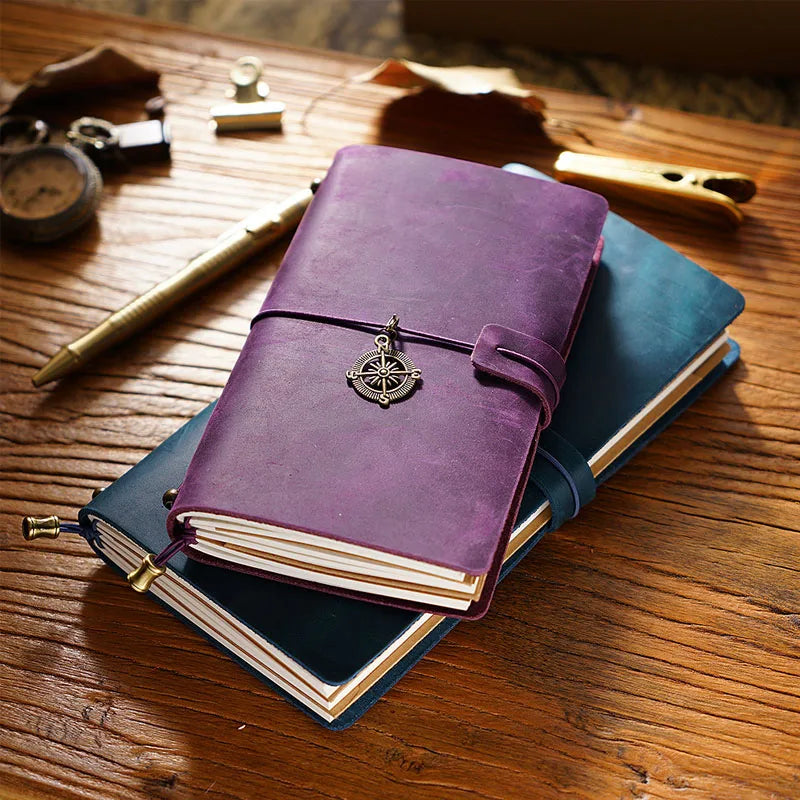 Fromthenon Leather TN Travel Notebook Handbook Diary First Layer Cowhide Diary Handbook Notes Handmade Loose-leaf Notebook