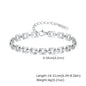 Women Chain Bracelet Silver Color, Stainless Steel Link Stackable Bracelets, Layered Waterproof Gifts