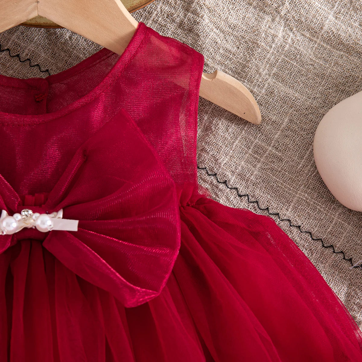 Baby Girl Dress Summer New Sweet Bow Children'S Clothing Suitable For Birthday Parties (9 Months -3 Years Old)