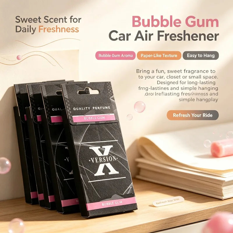 Version X Hanging Car Fragrance Paper Scent Cards 6 Mixed Scents For Car Home And Outdoor Scene Decoration