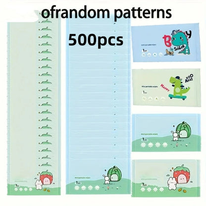 100/200 Portable Travel Wipes - Made of Non-Woven Fabric, a Must-Have for Camping and Outdoor Hygiene, Featuring Cartoon Designs and a Tissue Box, Suitable for Hiking, Picnics, and Travel, with Fun Packaging and Safe Packagin