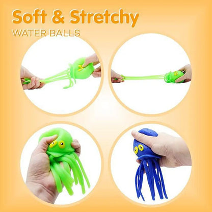 Baby Bath Toys Sponge Water Absorbing Octopus Squeezing Stress Relief Toys Summer Swimming Play Water Bath Toy for Children