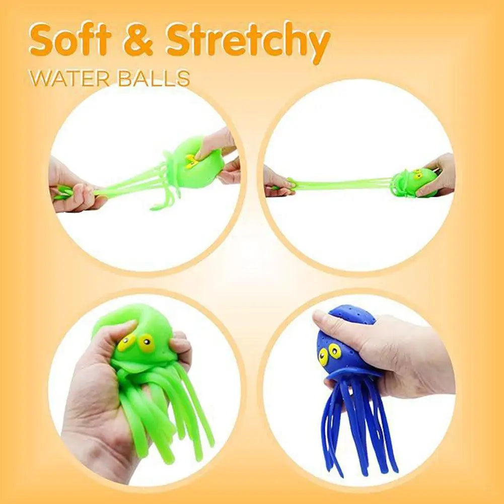 Baby Bath Toys Sponge Water Absorbing Octopus Squeezing Stress Relief Toys Summer Swimming Play Water Bath Toy for Children