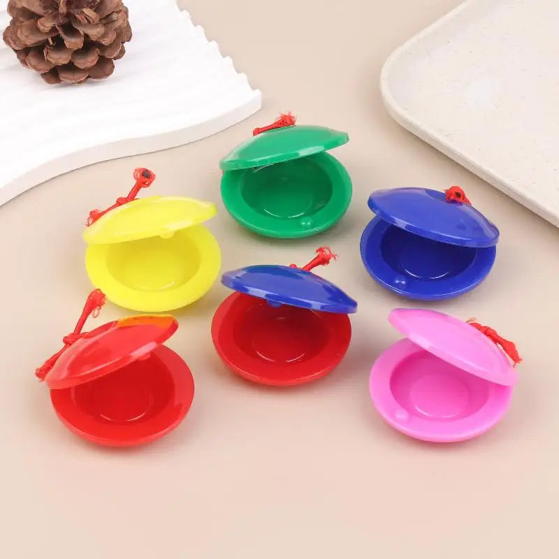 3/5/15/25Pcs Plastic Music Castanets Orff Instruments Festival Party Entertainment Prop Percussion Instrument Rhythm Cultivation