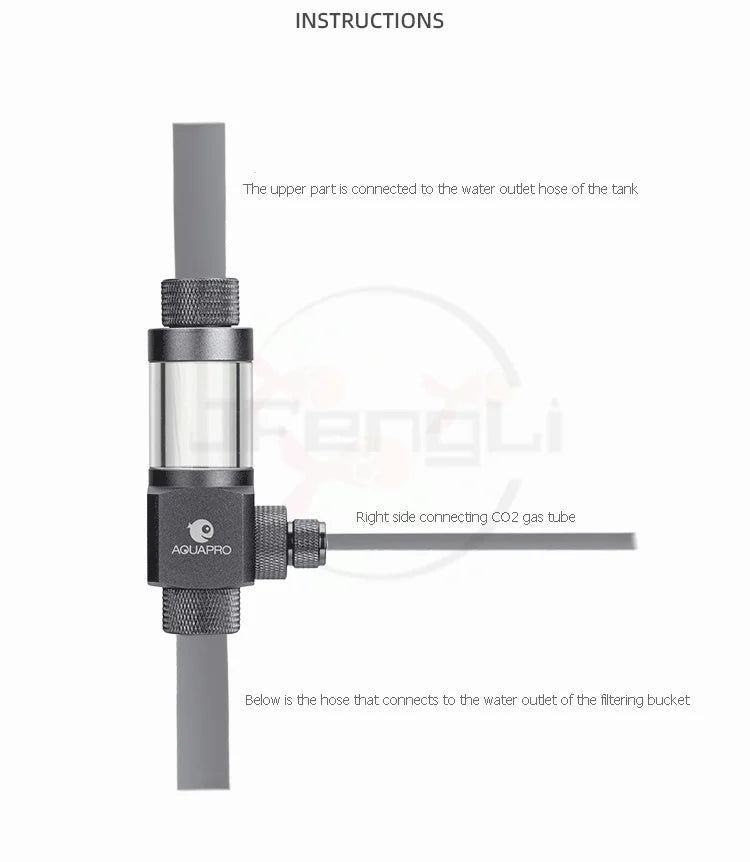 AQUAPRO External CO2 Atomizer Diffuser Sprayer Aquarium Fish Tanks Akvarium Filter Bucket Accessories Supplies Carbon Dioxide