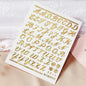 3D Glittery Gothic Letter Design Nail Art Stickers Uppercase Alphabet Letters Artistic Designs DIY Nail Art Decals Decoration #1