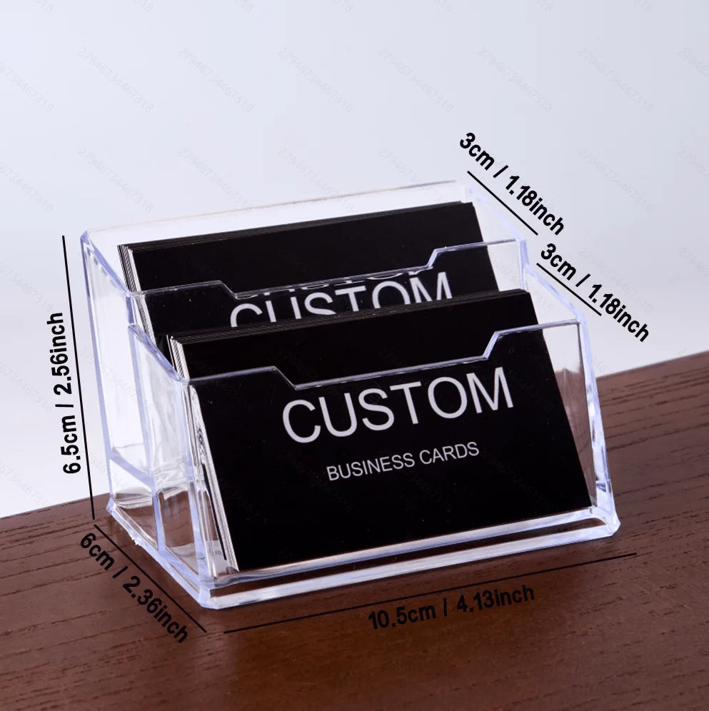 200/500/1000pcs Customizable Cards, Personalized Business Cards with Acrylic Storage Box, Matte Film Thank You Invitations