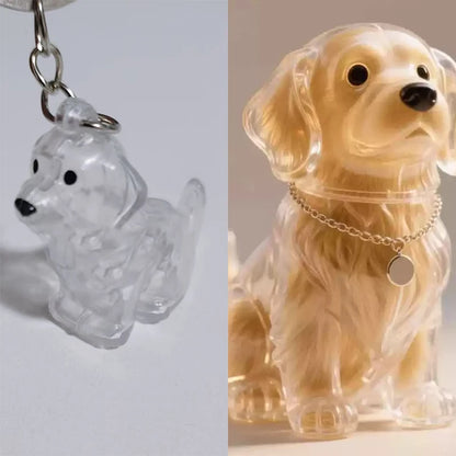 New Clear Puppy Hair Memorial Keepsake Capsule Pet's Dog Fur Container DIY Pendant Keychain Decor Pet Lovers Home Display Gifts