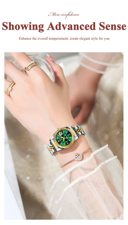 POEDAGAR Elegant Women's Watch Waterproof Luminous Date Fashion Ladies Wristwatch Stainless Steel Quartz Watches For Women Reloj