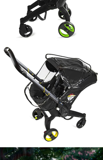 Baby Stroller 3 in 1 Raincoat Thickened Transparent EVA Vision Rain cover For Doona & FooFoo Baby Stroller Accessories
