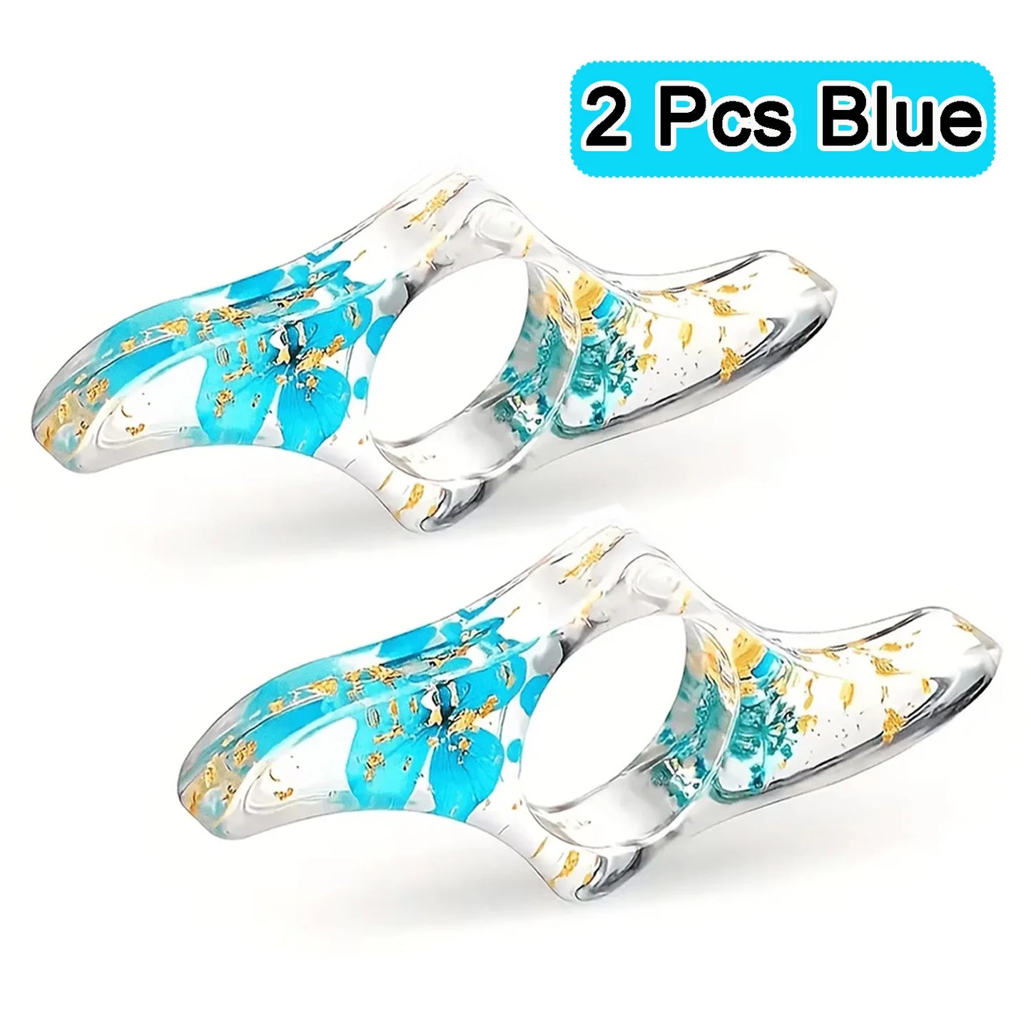 1/2/3 Pcs Dried Flower Resin Book Page Holders Colorful Clear Thumb Rings Book Page Holder Bookmark Gift for School Office Women