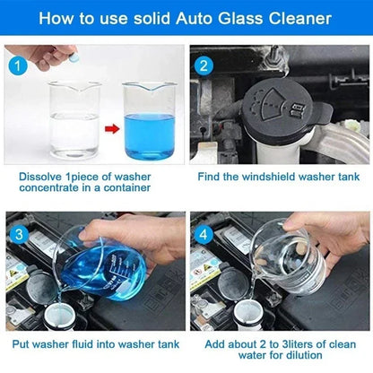 Car Windshield Cleaning Effervescent Multifunctional Glass Water Tablets Solid Cleaner Windshield Spray Car Wash Accessories